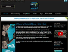 Tablet Screenshot of elementfitnesskc.com